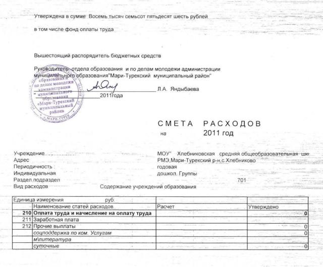 Расходная Ведомость Образец - zakazrakov90